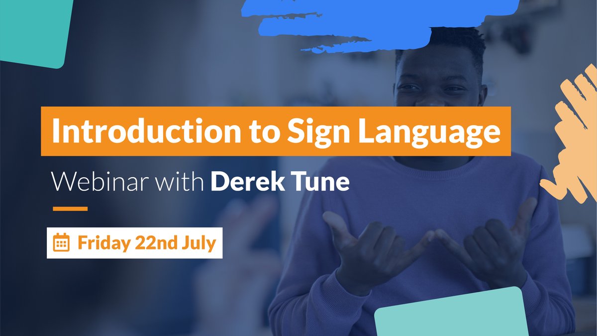 ndeducation's tweet photo. Have you signed up for our 'Introduction to Sign Language' webinar with Derek Tune as part of our #SummerWebinars?
Sign up today! π https://t.co/6y5aOo141V
#basicsignlanguage #introduction #webinar https://t.co/U3xKreybt8