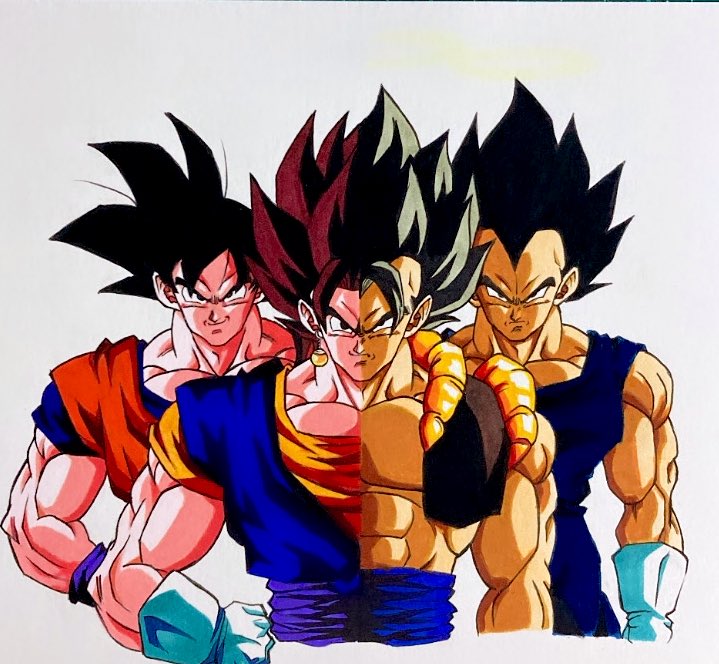 ドラゴンボール ゴジータ 悟空 ベジータ セル画|コミック ドラゴンボール ゴジータ 悟空 ベジータ セル画|コミック