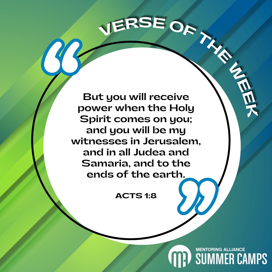 MA_Texas's tweet photo. Are you ready for week 7 of Mentoring Alliance Summer Camps? 
This week's theme is "Mission Impossible," and the verse of the week is Acts 1:8
#MASC2022 https://t.co/p9Q98i3Y21