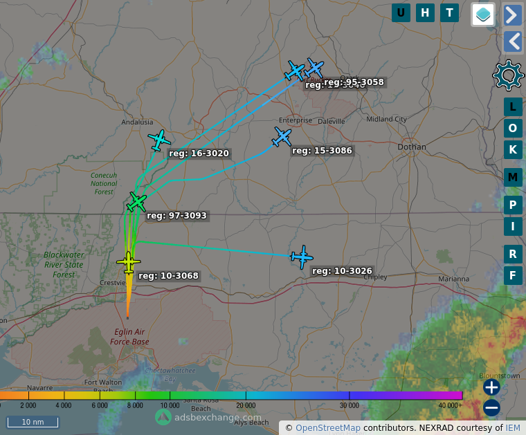 TheIntelFrog's tweet photo. 7 C-146 Wolfhounds have just launched from Eglin AFB, FL.
These aircraft are used to ferry special ops forces around the world.
I wonder where they're heading on a Sunday. https://t.co/tOO4kkCYKA