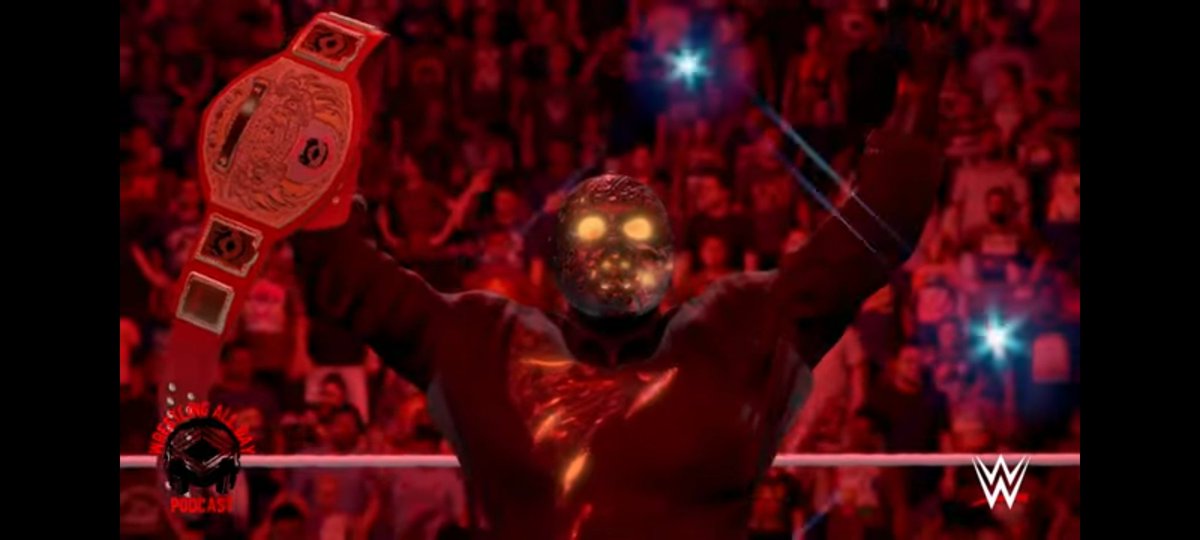 WADPodcast_'s tweet photo. After a brutal #HellInACell Match against Freddy Krueger, Jason Voorhees picked up the W and is the new @WADPodcast_ Champion! Jason defends the title against 19 hungry challengers next week in the first ever #RandomRumble Match in Wrestling All Day History! 

#WWE2K22 #WWE https://t.co/bEsZTZUltV