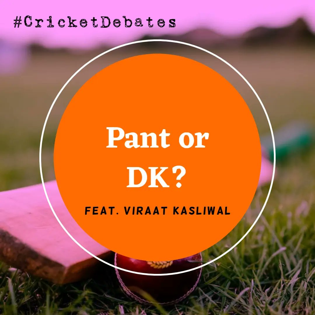 theomkulpe's tweet photo. The first post in my new series, Cricket Debates. Check out me and Viraat Kasliwal debating it out over "Pant or DK: Who should be India's wicketkeeper in T20Is?"

https://t.co/1MDaKtFmd5

#CricketTwitter #Cricket #TheFourthInnings #CricketDebates https://t.co/kojs0N7qsD