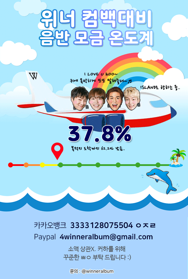 🌡기부 앨범 온도계🌡

0710 온도계가 37.8%를 달성했습니다👏🏻
초동기간 몇일 안남았습니다ㅠ 온도계 40% 넘어봅시다ㅠㅠ 정말 항상 ㅃㅇ해주는 인서들 감사합니다ㅠ💙