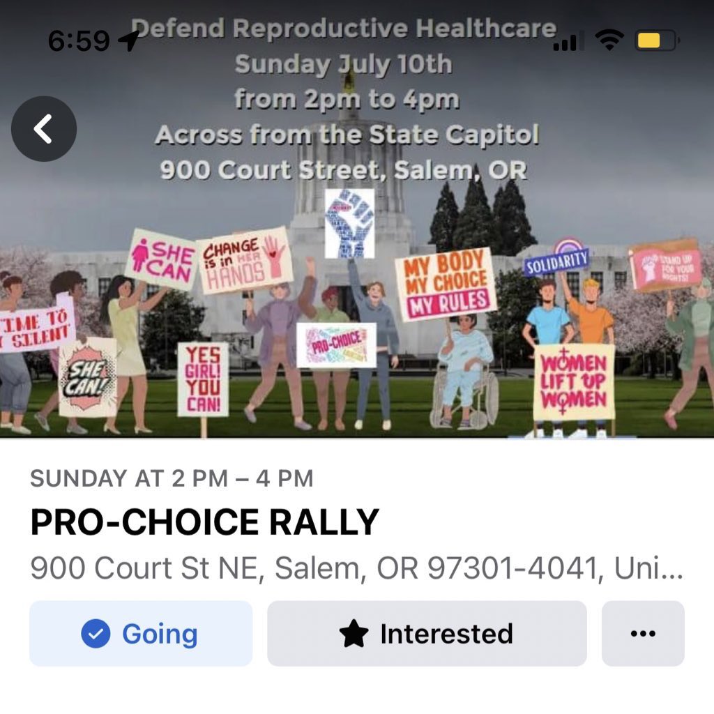 GenZOregonizers's tweet photo. see y’all there! 2 PM, TODAY, capital building! 💙 #prochoiceoregon #bansoffourbodies #abortionishealthcare #genzoregonizers https://t.co/Rao8AbefPE