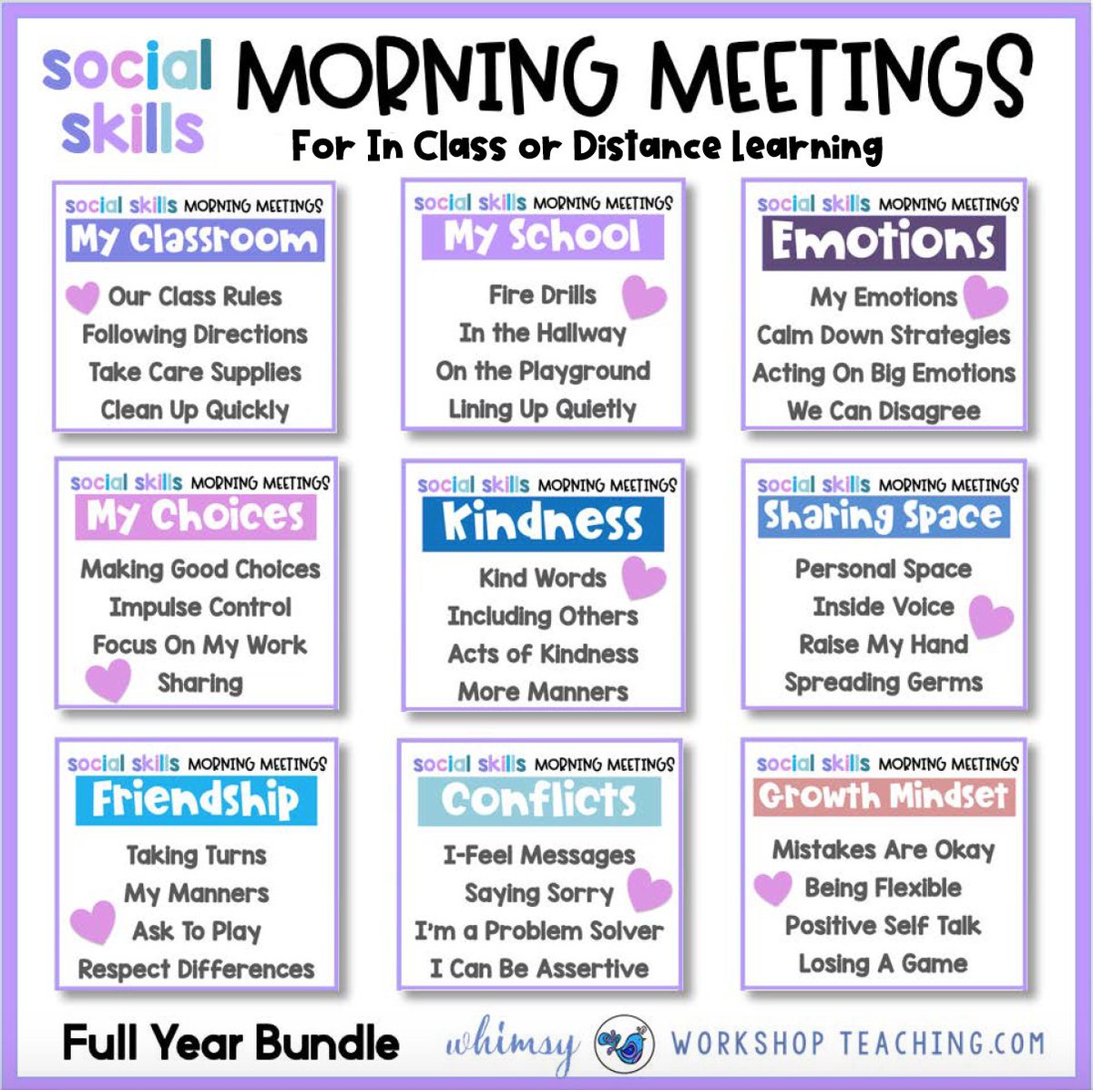 Use morning meetings for #teaching social skills! PLUS, other ideas for daily group lessons.

bit.ly/3PbKqyu  via Whimsey Workshop Teaching
#sel #teachertwitter #learning #skillbuilding