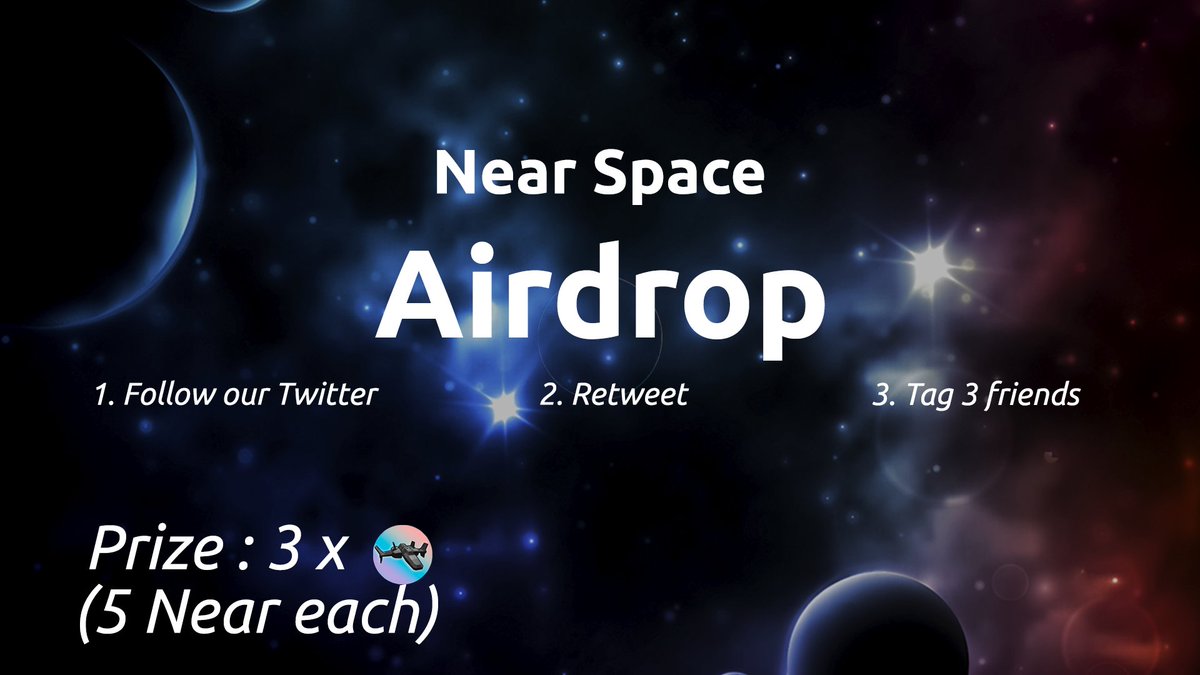 The Metaseed team is doing a token - ship giveaway . 🎉
Airdrop 3 3 SHIP tokens worth $5 NEAR each 🤑
You need to :
1. Subscribe to our Twitter <a href="/metaseed_near/">Metaseed</a> ✅
2. Retweet ✅
3. Tag 3 friends ✅
Giveaway results on 14.07 ☑️
#Airdrop #Giveaways #GameFi #Crypto #NEAR #NEARProtocol