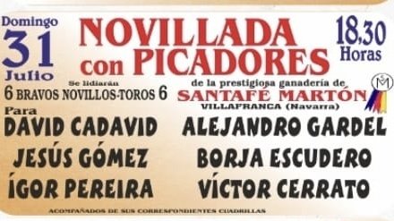 ¡Vuelve Alejandro Gardel!

🚩 Primera fecha confirmada donde comienza su regreso a los ruedos tras una larga recuperación física.

🗓️ 31 Julio 2022
🏟️ Tudela (Navarra)
🐂 Santafé Martón