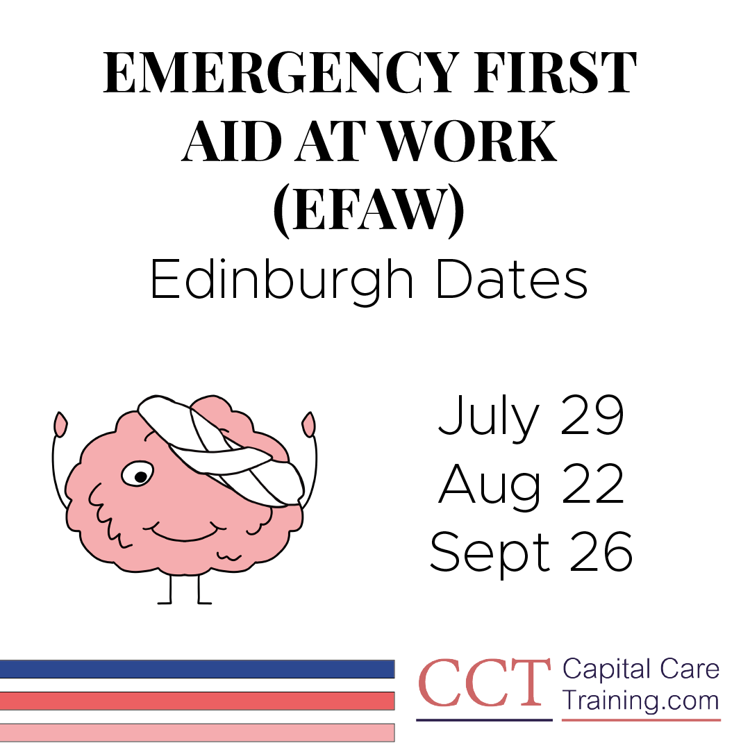 Spaces still available on the following dates: July 29 (4 spaces only), Aug 29, Sept 26. Book directly through the website (under open courses) or drop us an email #efawtraining #firstaidtraining #edinburghtraining #cpd #cpr #savealife