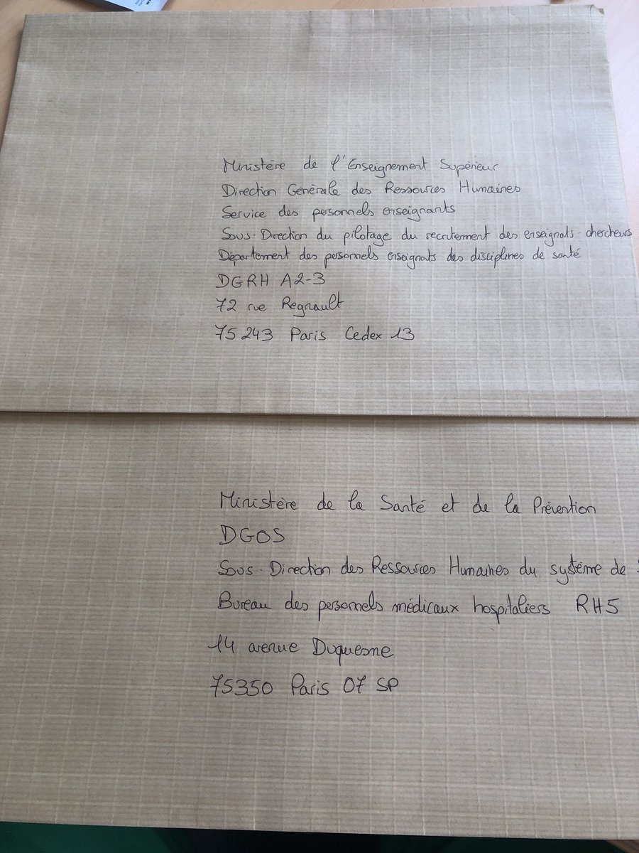 ZaherLakkis's tweet image. Dites @sup_recherche @Sante_Gouv  y a pas moyen de simplifier les adresses d’envoi des dossiers de candidature ? #laststep #puph