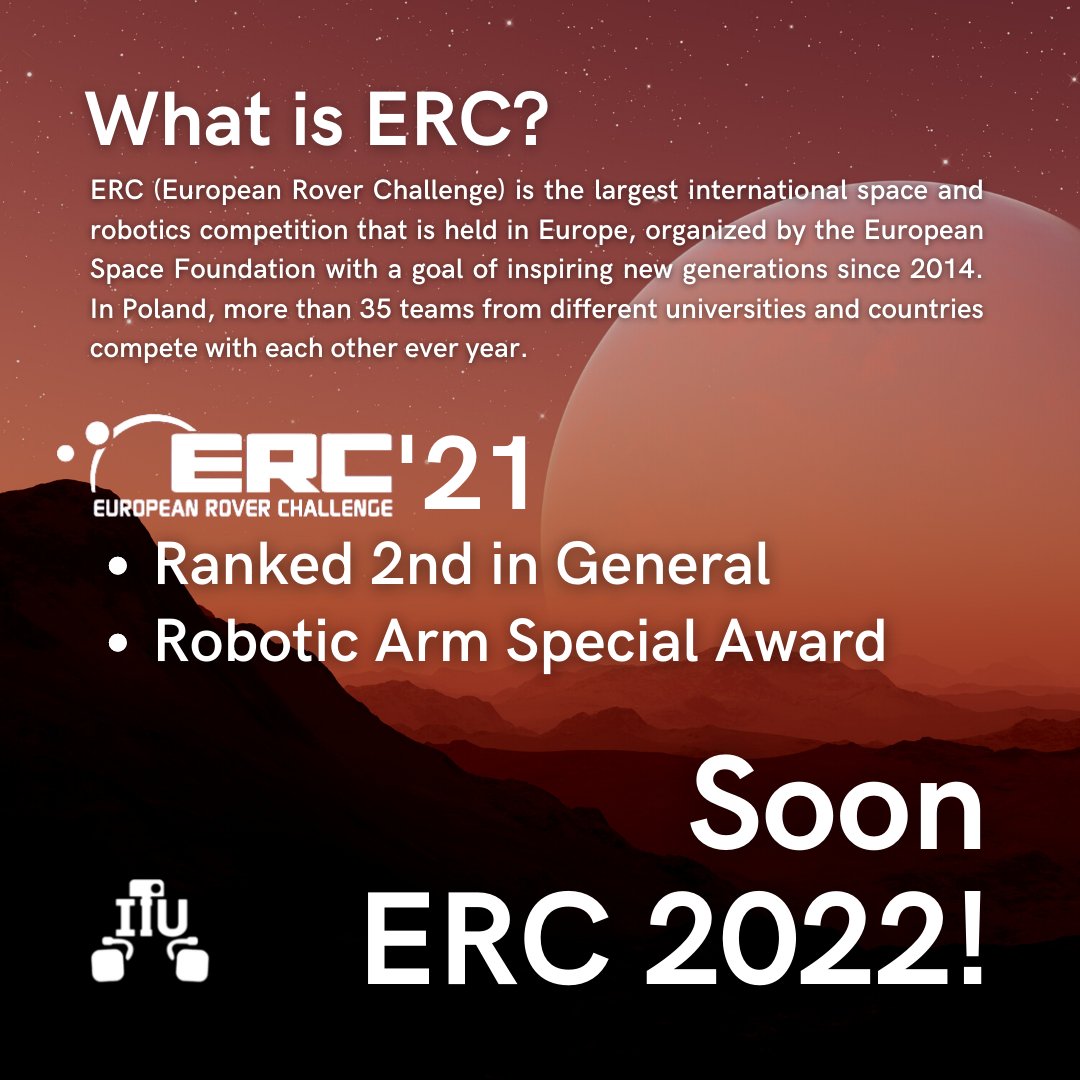 ituroverteam's tweet photo. Our team has been participating in Europe's largest international space and robotics competition, @rover_challenge since 2018. Last year, ITU Rover Team achieved the Second Place and Special Robotic Arm Award among 58 teams from 15 countries. We look forward to #erc2022! https://t.co/PZaowWe3tn