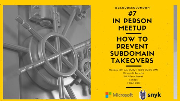 Thanks <a href="/hashishrajan/">Ashish Rajan 🤴🏾</a> <a href="/deanbryen/">Dean Bryen</a> for inviting me to speak at CloudSecLondon on 18 July, hosted by Microsoft and sponsored by <a href="/CloudSecPod/">Cloud Security Podcast</a>. Looking forward to seeing you there 🙂 meetup.com/cloud-security…