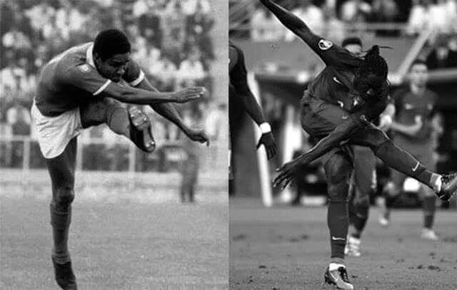 OFuraRedes's tweet photo. Como qualquer Deus, Eusébio vai escolhendo os momentos em que toca os comuns mortais e os transforma em lendas!

Faz 6 anos que Eusébio desceu à terra e chutou aquela bola com Éder! https://t.co/cYUzDTagfT