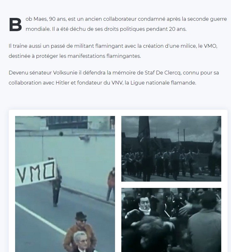 v_geuzen's tweet photo. een ondersteuner van #ijzerwake #ieper #ypres is één van de oudste nog levende #nazi collaborateurs in #vlaanderen die nog altijd #stafdeclercq verdedigt en de VMO heeft opgericht - Bob Maes - tsja https://t.co/njQAtCaMqI