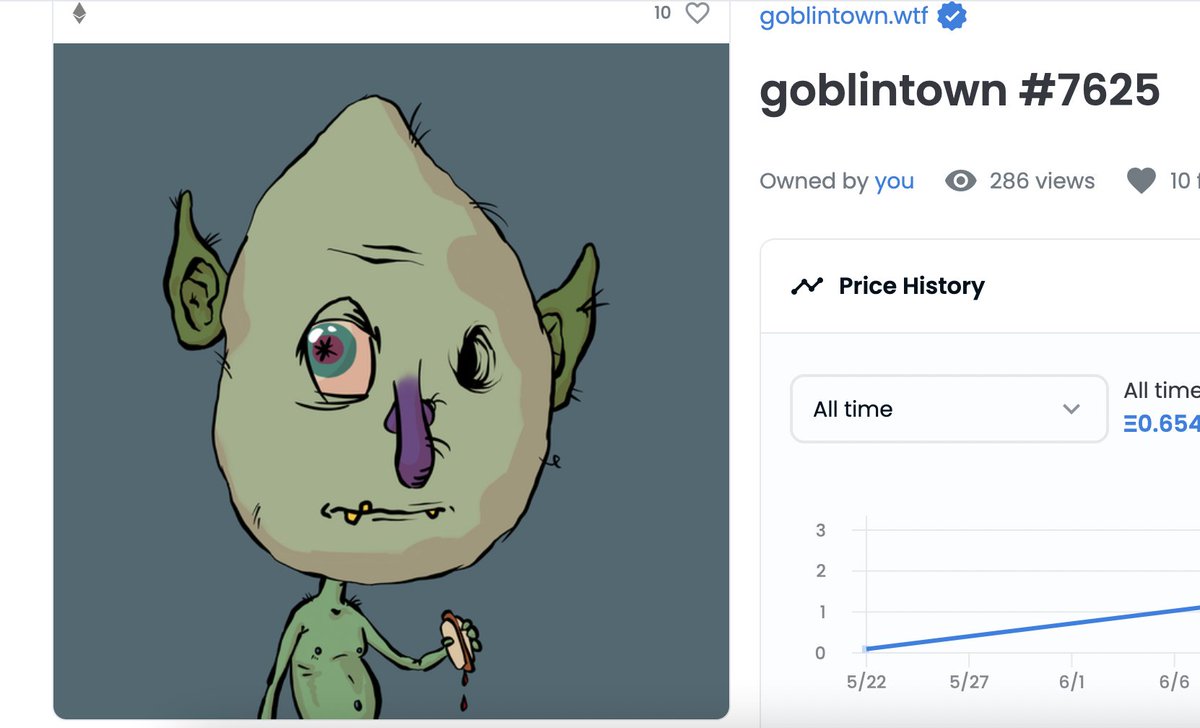NftAchilles's tweet photo. goblintownwtf Are you here?
Over 250 likes I buy one more
Over 500 likes I give it to someone as a gift 🎁 https://t.co/oMSoLxE9Zp