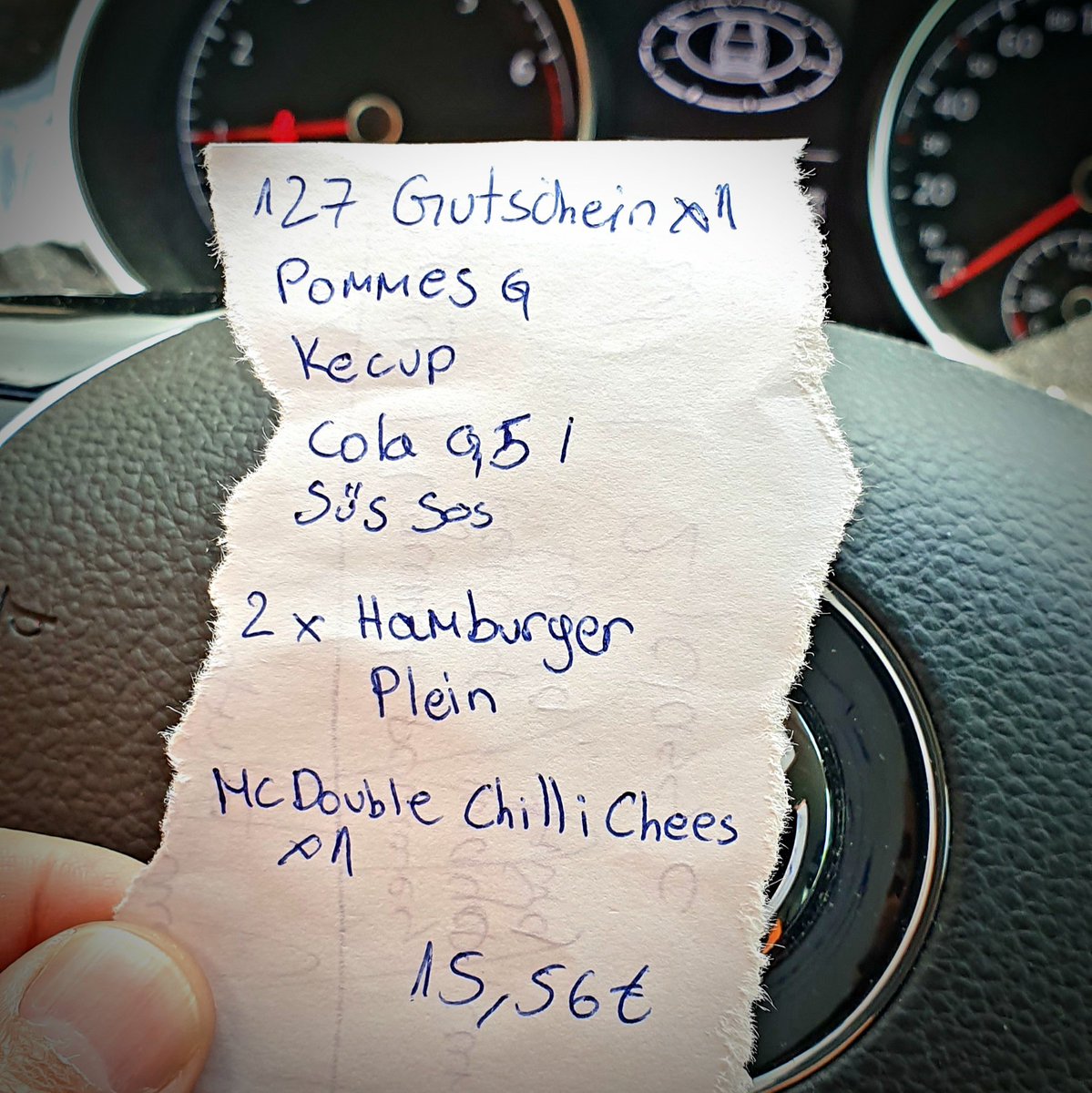 The order slip when the POS  system is complete down!