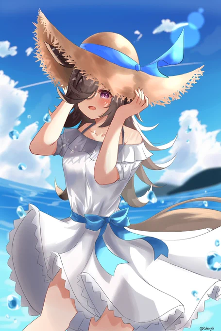ライスと海デート
#ウマ娘 #ウマ娘プリティーダービー
#ライスシャワー 