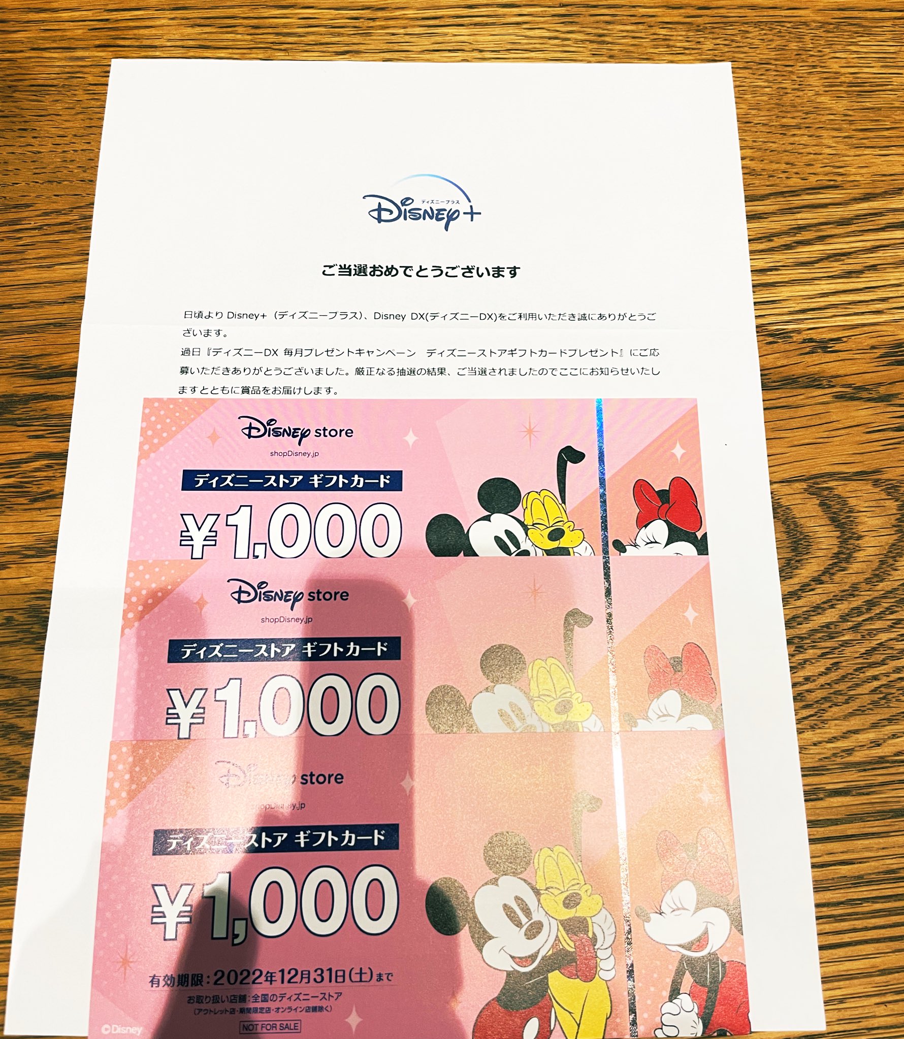 はなまるこ 陸マイラー お得レポーター マジか Disney のキャンペーンで ディズニーストアギフトカード3000円分が当選してました 半年無料お試しで色々ポイントも貰って ギフトカードまで貰ってしまってありがたすぎる はなまるこの当選報告