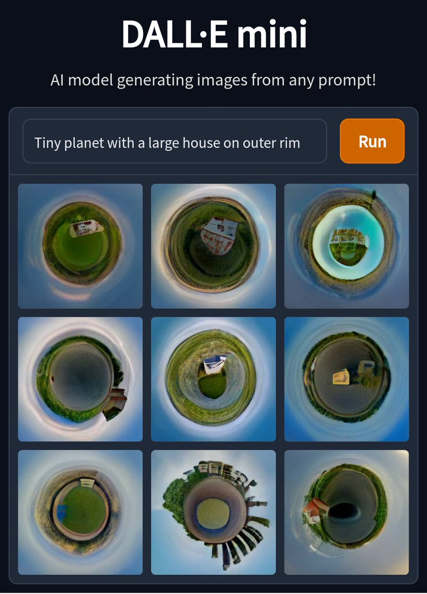 dallemixtape's tweet photo. Tiny planet with a large house on outer rim #dalle #dalle2 #dallemini #tinyhouse #tinyhome #tinyplanet https://t.co/eXuvvjZNYt