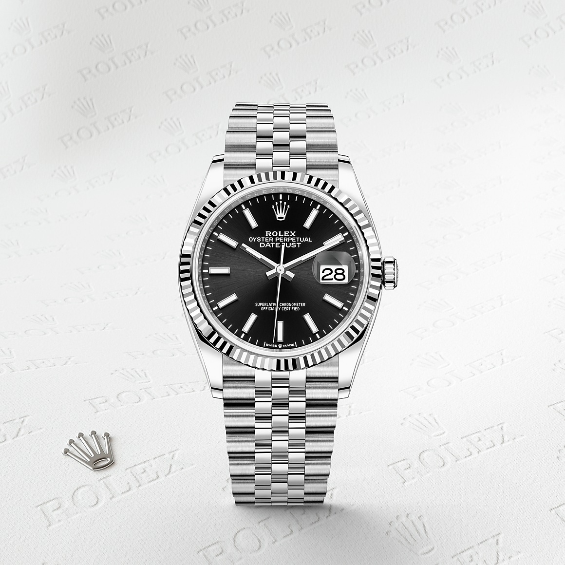 hamiltoninches's tweet photo. The classic watch of reference. The Rolex Datejust 36 in Oystersteel and white gold, 36 mm case, bright black dial,  a Jubilee bracelet.  #Rolex #Datejust https://t.co/1jQ4fLMuvR