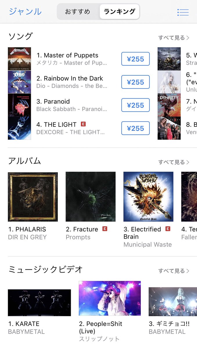 国内iTunes Storeのメタルアルバムランキングで2位になったみたいです。
みんな本当にありがとう！

music.apple.com/jp/album/fract…