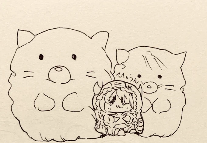 #私は存在感が薄いので気づかれない10人以上に引用されたら負け
ひぃう…ひぃう…(すみっこ) 