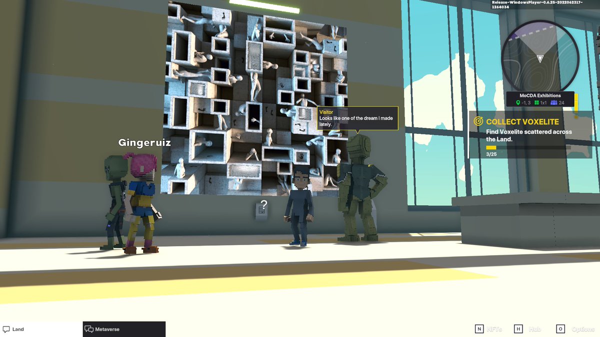 nonlo48's tweet photo. @TheSandboxGame @MOCDA_ I just participated in the #TheSandbox weekly contest for a chance to win 200 mSAND! Here is my favorite piece from the ‘Impossible Worlds’ exhibition, check out my screenshot below!
👇 https://t.co/ZhBWhyK4q3