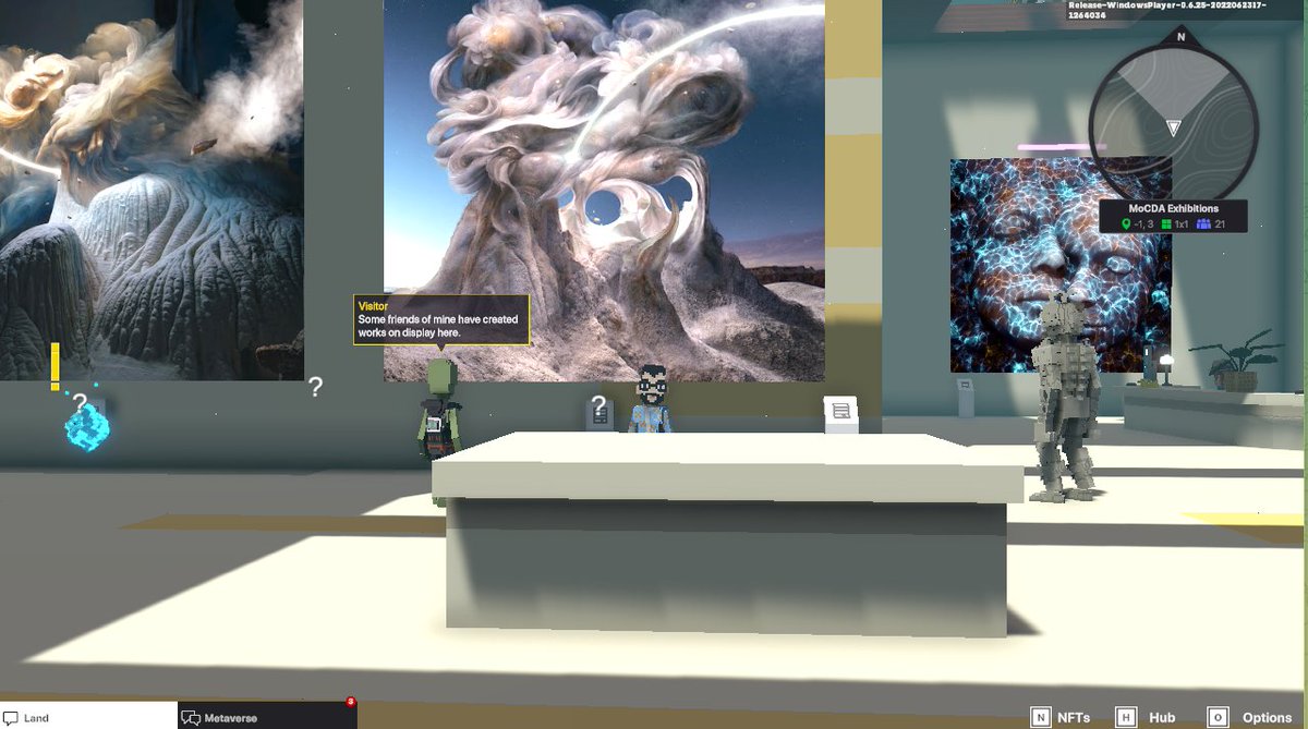 Alberts_NFT's tweet photo. @TheSandboxGame @MOCDA_ I just participated in the #TheSandbox weekly contest for a chance to win 200 mSAND! Here is my favorite piece from the ‘Impossible Worlds’ exhibition, check out my screenshot below!
👇 https://t.co/SOzYvMMLpR