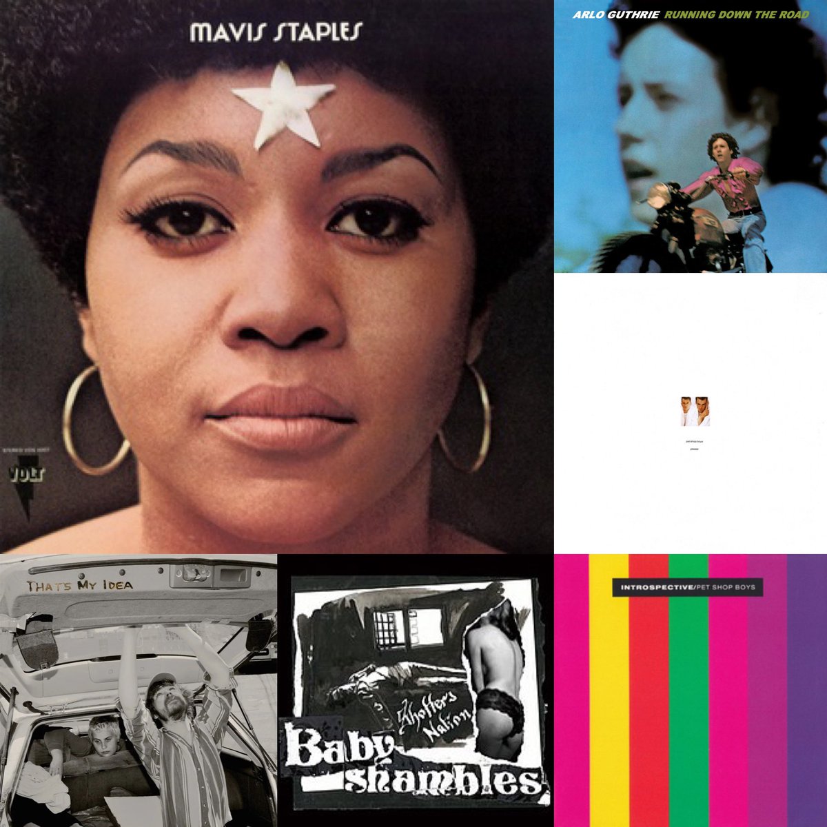 Cincyvinylcats (@jsmallseattle) on Twitter photo SUNDAY SPINS
Happy birthday to Mavis Staples (83), Arlo Guthrie (75), and Neil Tennant (68)
<a href="/mavisstaples/">Mavis Staples</a>: S/T
Arlo Guthrie: Running Down the Road
<a href="/petshopboys/">Pet Shop Boys</a>: Please
Pet Shop Boys: Introspective
Babyshambles: Shotter’s Nation
<a href="/myideatheband/">my_idea</a>: That’s My Idea SUNDAY SPINS
Happy birthday to Mavis Staples (83), Arlo Guthrie (75), and Neil Tennant (68)
<a href="/mavisstaples/">Mavis Staples</a>: S/T
Arlo Guthrie: Running Down the Road
<a href="/petshopboys/">Pet Shop Boys</a>: Please
Pet Shop Boys: Introspective
Babyshambles: Shotter’s Nation
<a href="/myideatheband/">my_idea</a>: That’s My Idea