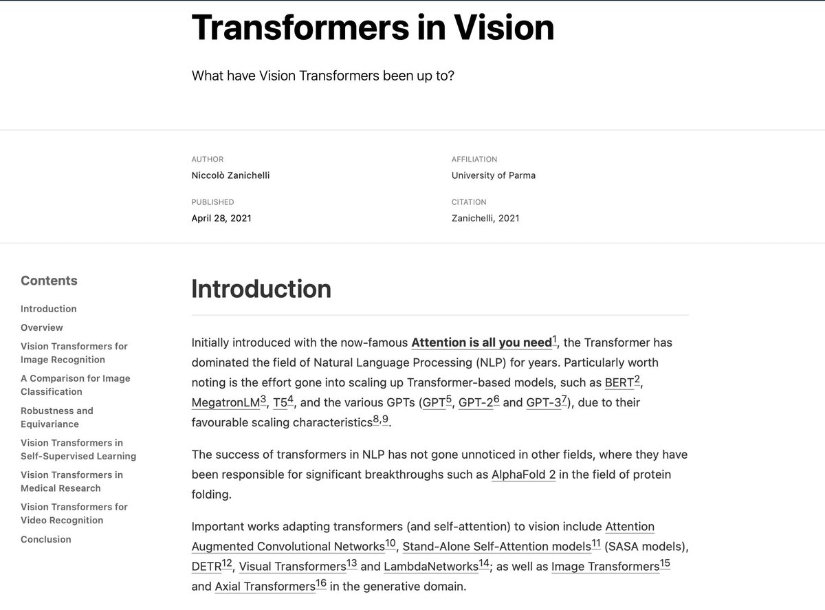 Jeande_d's tweet photo. ConvNets reformed the state of computer vision a while back. Vision Transformers are also doing it now.

Here is a well-written blog post that provides a breadth-overview of transformers in various visual recognition tasks.

https://t.co/7yDVQ5Wmv9 https://t.co/ULum6xFK9W