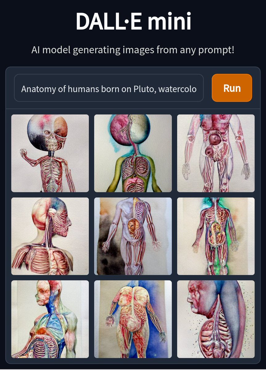 dallemixtape's tweet photo. Anatomy of humans born on Pluto, watercolor #dalle #dalle2 #dallemini https://t.co/UKSdu0sJon