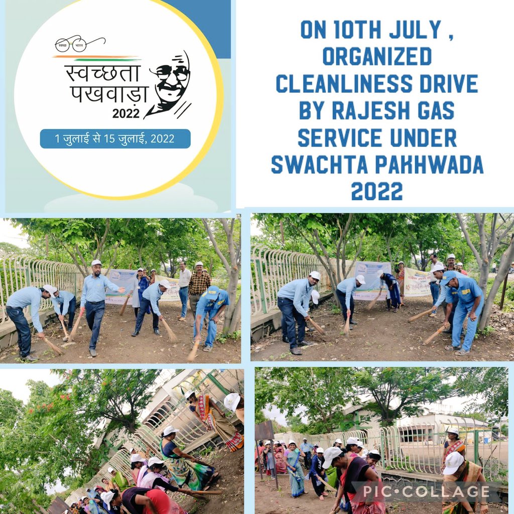 Rajesh_Gas's tweet photo. #Rajesh_Gas_Service
#Bharat_Gas
#My_LPG
#CookFoodServeLove
#safetyfirstsafetymust
#happycustomer 
On10th July, the Swachata pledge was taken by all the staff of Rajesh Gas service under Swachta pakhwada 2022 and conducted Prabhat pheri, Tree plantation &amp; cleanliness drive. https://t.co/6GUcopocTg