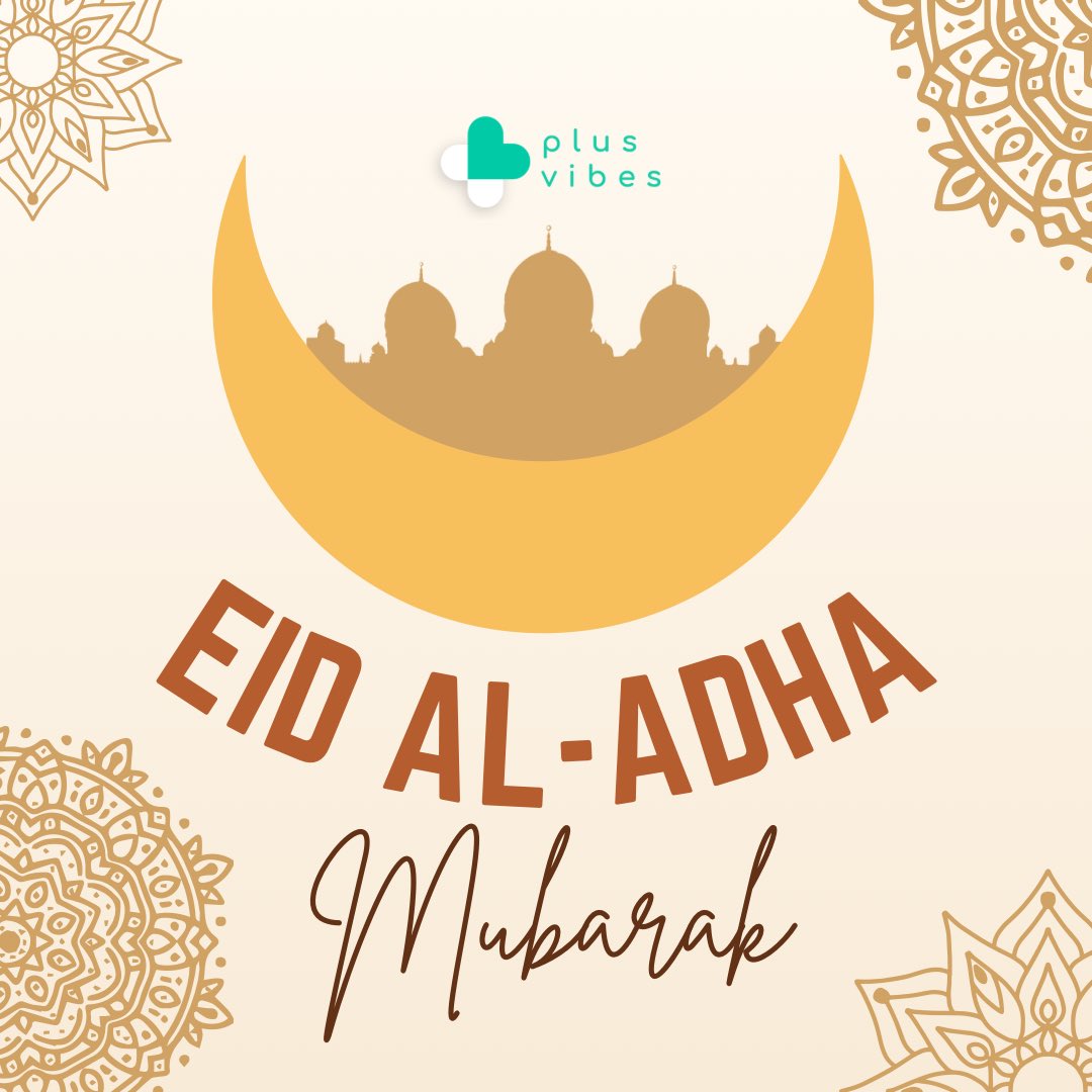 myplusvibes's tweet photo. PlusVibes wishes you a Happy Eid Al-Adha Mubarak! May happiness and peace embrace your life today and always 💫
#eidaladha #eidaladhamubarak #eidaladha2020 #plusvibes #myplusvibes #mentalhealth https://t.co/27JJ7AT65c