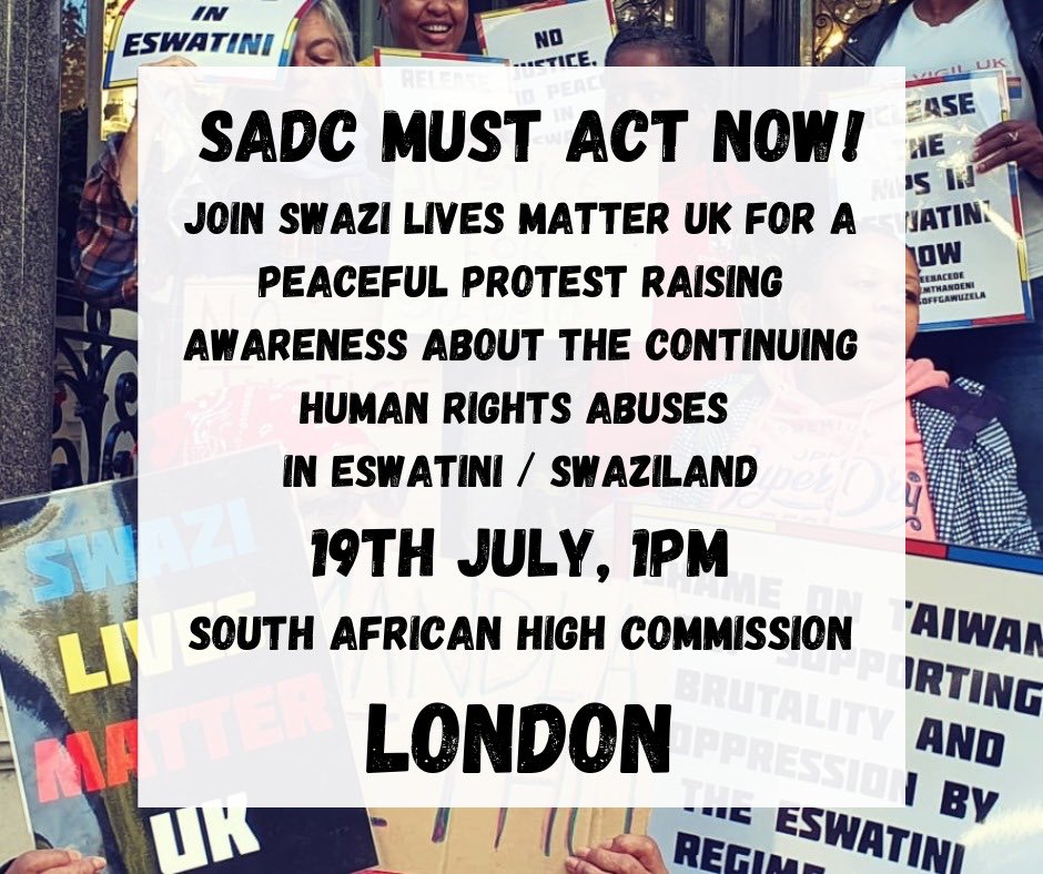 SADC must act now!!! The message is clear. #Swazilivesmatter #EswatiniProtests #freebacede #freemthandeni