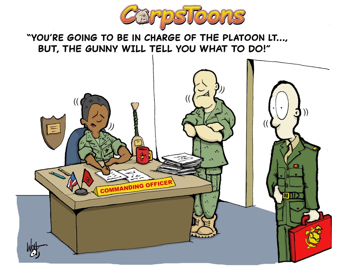 MCB_Quantico's tweet photo. "Who's in charge around here?" 😂
#CorpsToons Sunday https://t.co/OZ1ehvCZEW