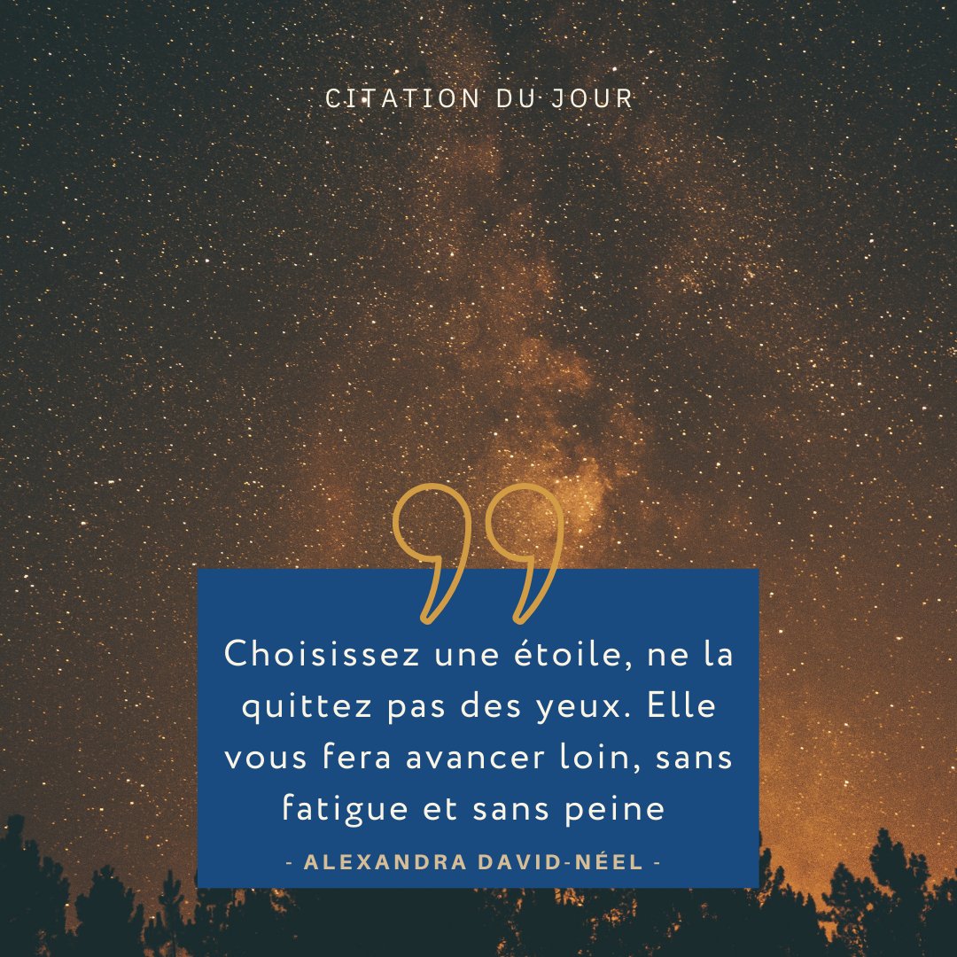 Ephatta_'s tweet photo. Choisissez une étoile, ne la quittez pas des yeux. Elle vous fera avancer loin, sans fatigue et sans peine 
_  Alexandra David-Néel

Passez une belle semaine ! https://t.co/B6GaVLJj9P