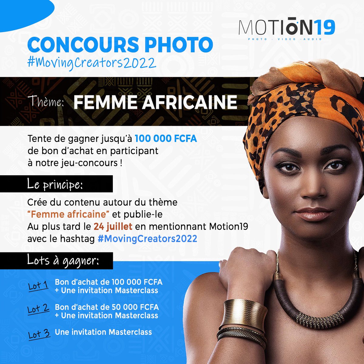 PhotographUnisA's tweet photo. 🎯 CONCOURS PHOTO #pictures
Une opportunité à saisir pour la Team @PhtographUnisAf résidente au #Cameroun 🇨🇲 avec @motion19store .
Lien de participation ⬇️
https://t.co/2yYHfgrQeJ
#ConcoursPhoto #MovingCreators2022 #Cameroun #TeamCameroon https://t.co/fGHX4QzGnX