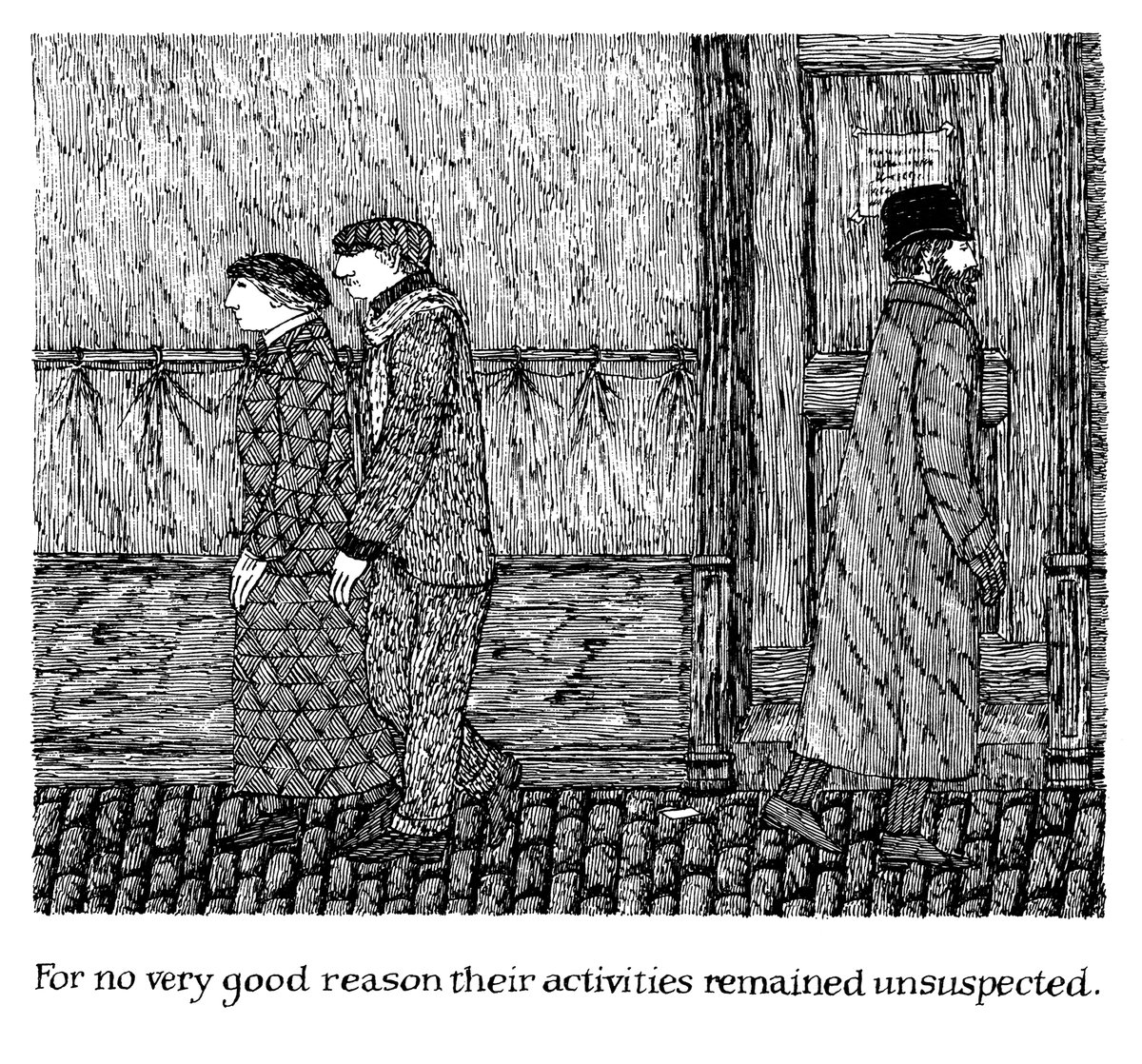 GoreyCards's tweet photo. The Loathsome Couple (1977) by Edward Gorey
https://t.co/DuZPoLDEus
#EdwardGorey #TheLoathsomeCouple #illustration #ad https://t.co/6WaZYhSFZX