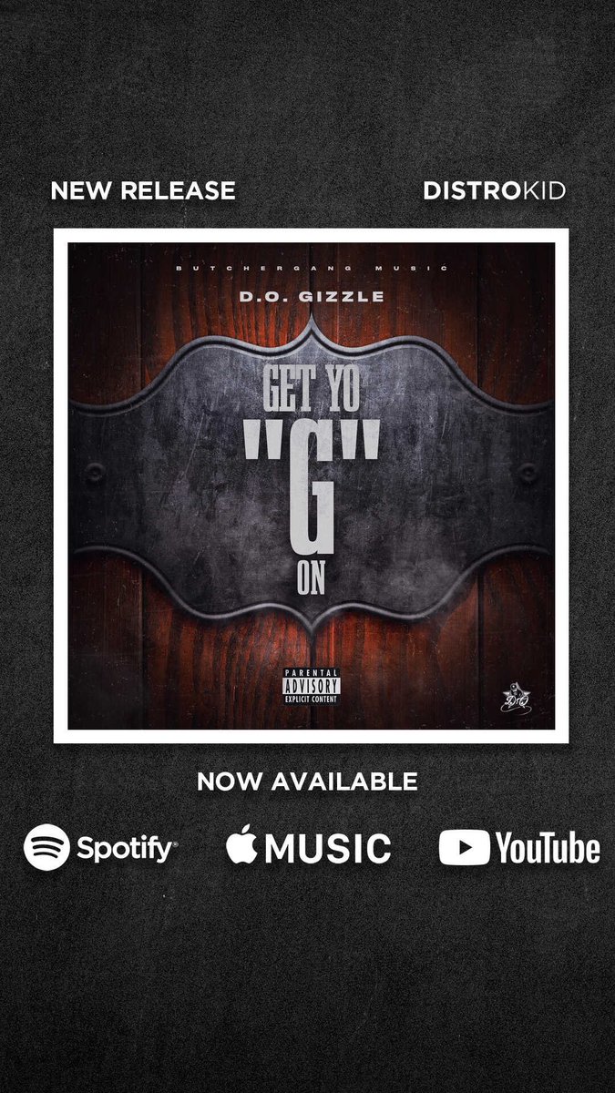 Do_gizzle's tweet photo. Now out on all major platforms #GetYoGOn #DO #GizzleFridays #2022 #Distrokid https://t.co/GY0R0v8CHY