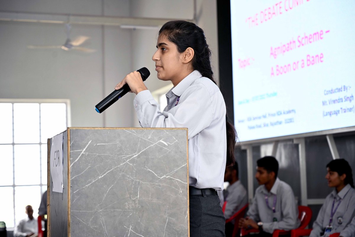 Prince_Eduhub's tweet photo. #Prince_NDA_Academy
#call_us -9610792222Prince NDA Academy organized a debate competition where students actively participated and showcased their skills. The topic was "Agnipath scheme - A boon or a bane". Students put forward a lot of interesting facts and views on the subject https://t.co/N7512ZyZGu