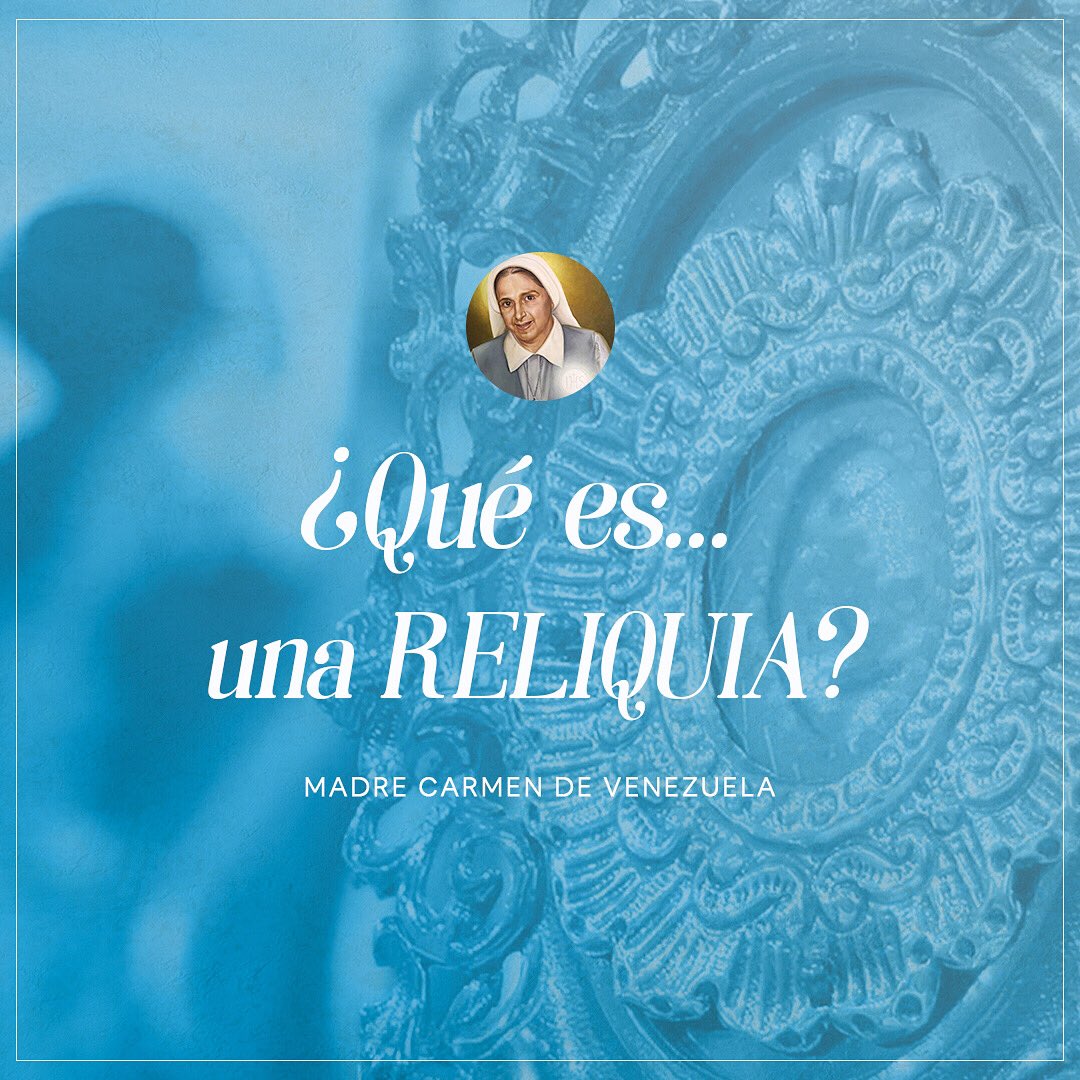 Una #reliquia ✝️ es un objeto sagrado relacionado con la vida de los #beatos o los #santos 😇 que por tradición es utilizado por los cristianos 🙏🏻 para recordar las virtudes excepcionales de quienes se han consagrado a Dios 🛐. #MadreCarmenDeVenezuela