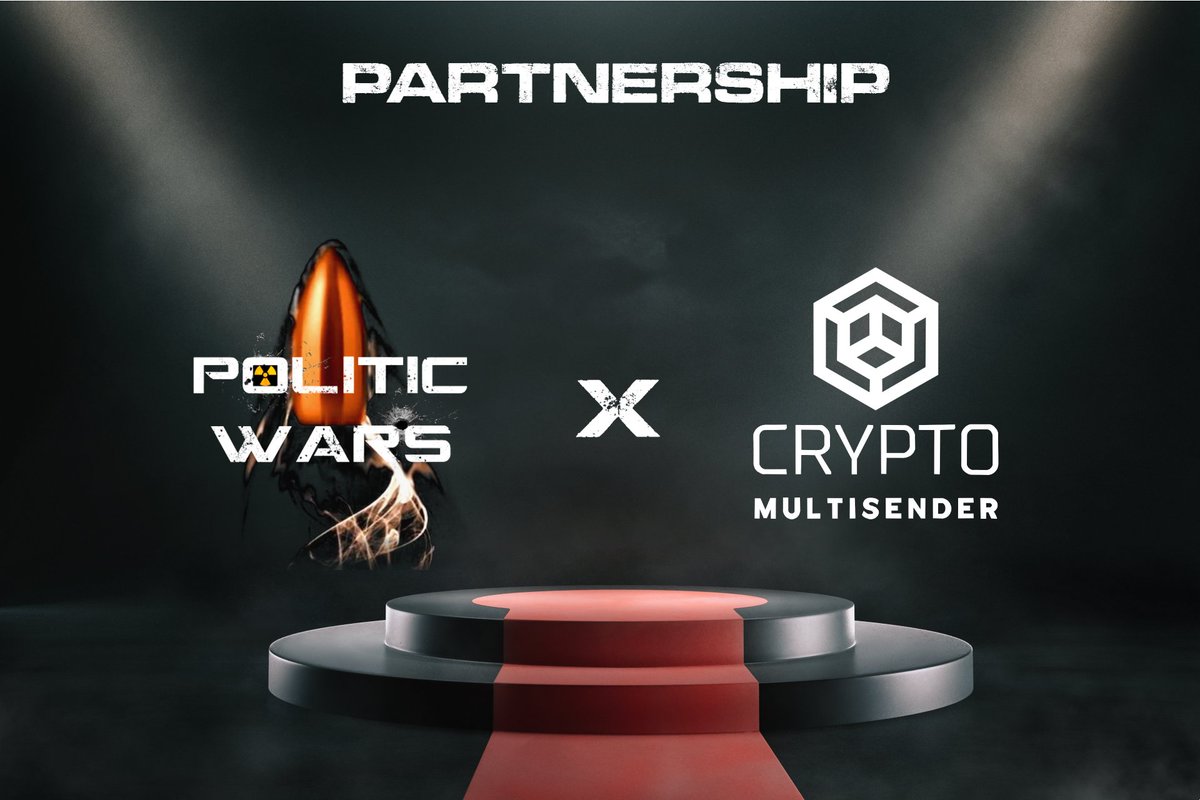 Politicwars1's tweet image. We are proud to announce our sender partnership with @CryptoMultisend

Politic Wars will be using @CryptoMultisend for all of our group transaction needs. They are a company with a proven track record, and they will certainly be a great help to us in our adventure.
#NFT #P2E #BSC