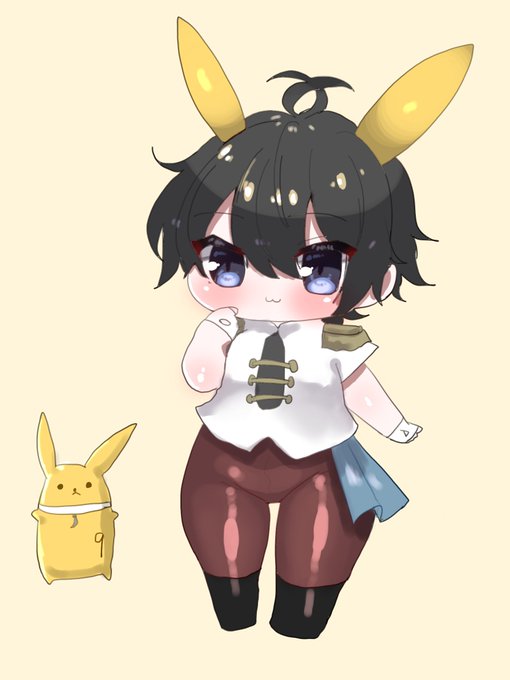 ツキウサ体型のょるくん、、、🐰 