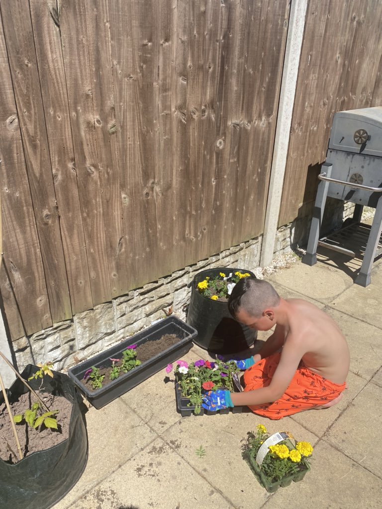 Somebody is enjoying a spot of gardening this afternoon! 🌼🌼🌼 xxx <a href="/school_ws/">WIlliamStockton</a> <a href="/Class2h/">Class 2H</a>