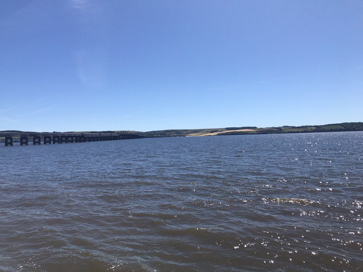 NisaSDMScotland's tweet photo. Silvery Tay in Dundee looks beautiful today but my daft dog keeps try to jump over the wall in to the river. https://t.co/zqpdmevuUN