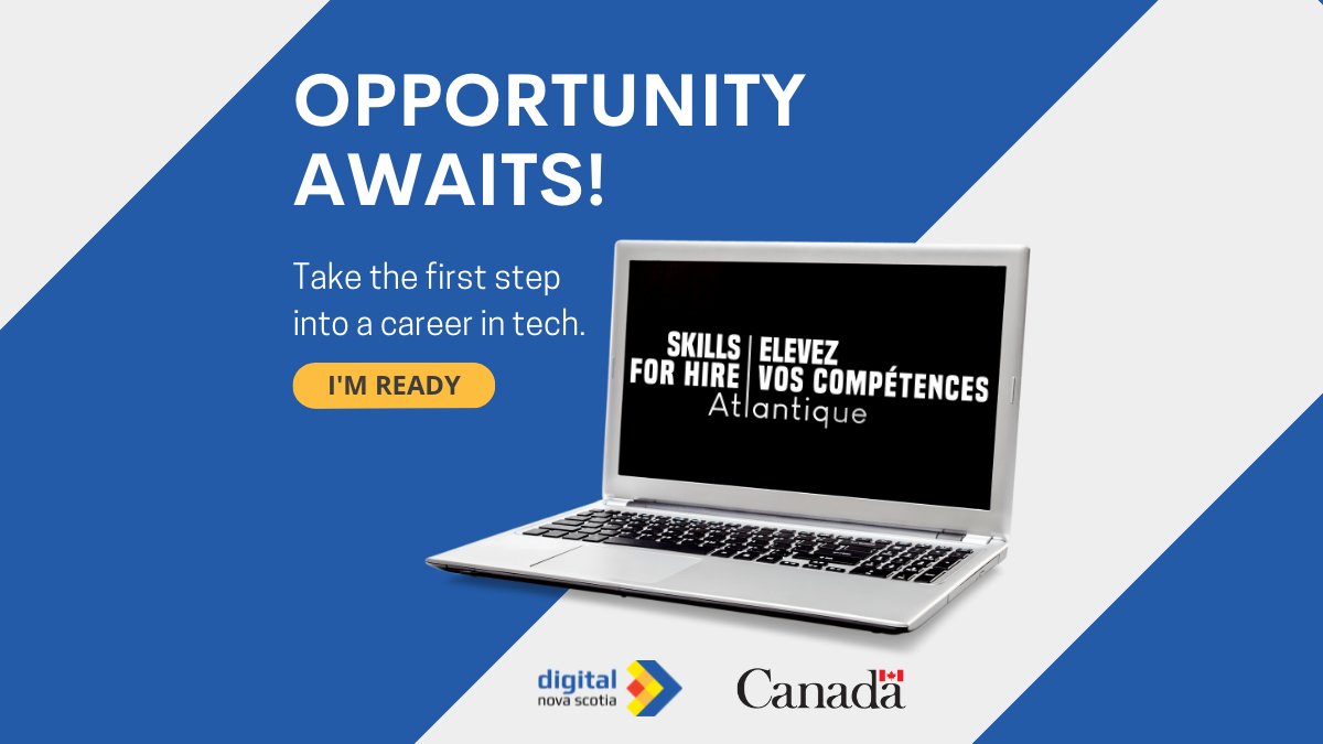 Are you a tech enthusiast looking to break into the industry? Check out @DigitalNovaScotia ’s Skills for Hire Atlantic program, funded in part by <a href="/Canada/">Canada</a> which is designed to help you get your foot in the door. Applications now open! skillsforhire.ca