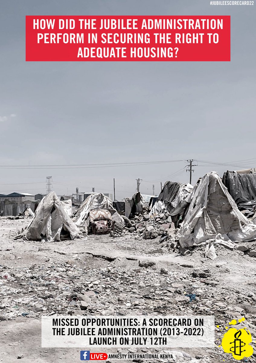 In 2013, the <a href="/JubileePartyK/">JUBILEE PARTY®</a> promised a decent home for all Kenyans. Did they follow through on this pledge? Find out on 12th July as we launch Missed Opportunities: A Scorecard on the <a href="/JubileePartyK/">JUBILEE PARTY®</a> Administration and Lessons for the Next Government. #JubileeScorecard22
