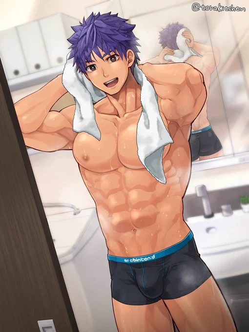 『えびてん堂』更新しました!「風呂上がり勇泳」
「あんがと!さっぱりしたー!」

FANBOX: https://t.co/OQnOgMjeYe
fantia: https://t.co/GzThRuqS7g 