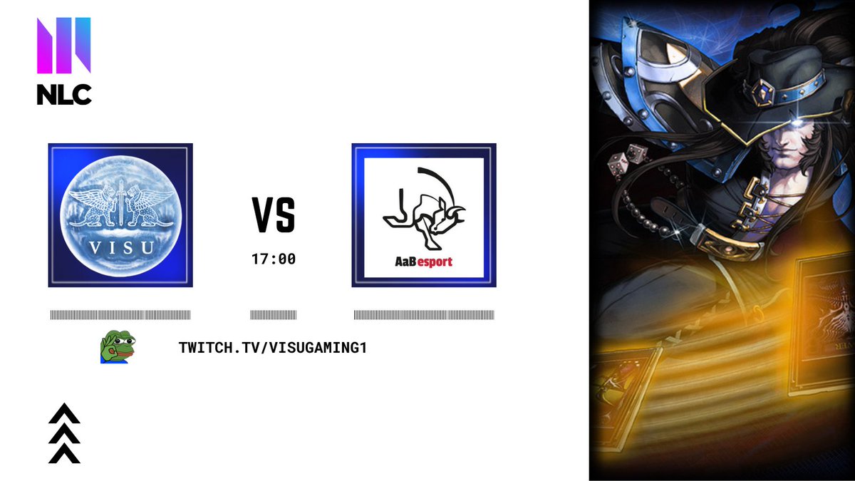 Game ooon. Today VISU ICE will face <a href="/AaBesport/">AaB esport</a> in <a href="/NLClol/">Arozzi NLC</a> DIV 3 match! We got couple subs also in this game and also in casting duty but if will be fiine😎.

 VISU ICE vs AAB ESPORT
⏰17.00 EEST
📺twitch.tv/visugaming1
 Casters: <a href="/HooksFIN/">Hooks</a> &amp; <a href="/Brulandlol/">Bruland</a>