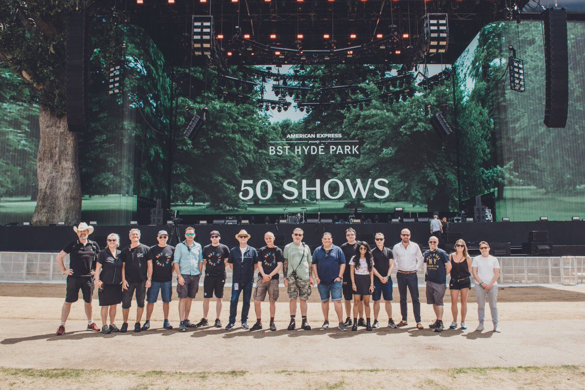 Est. 2013 - these amazing people (plus me) have made every show #bsthydepark happen - over 50 and counting now. 

Such an amazing experience with pros who are best in class in every department. Total privilege. Thanks all

#musicindustry #livemusic #festivals