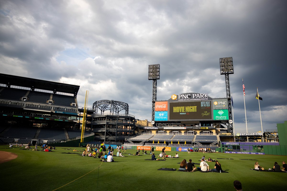 We hosted a Movie Night on the Field at PNC Park last night with <a href="/GiantEagle/">Giant Eagle, Inc.</a>!